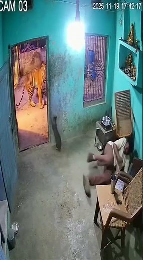 David and Goliath: A House Cat Challenges a Tiger to Protect its Home