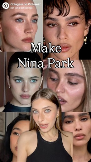 Sofia Garicochea on Instagram: "Como fazer uma make estilo @ninapark ❤️❤️❤️ já adianto que o segredo tá nas ferramentas que você utilizar (pinceis menores e mais precisos, por exemplo) mas TAMBÉM na quantidade reduzida de produto, aplicado apenas em regiões estratégicas. Vai testando que uma hora você acerta! Base to no glow @quemdisseberenice 120N Corretivo cover perfection tip @thesaem.official 1.0 Contorno vanilla @mascavo Blush P27 mix @girlcult_cosmetics Pó m. lan panda into you Mn02 Pó sol