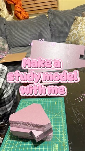 make a study model with me🩷 #architecturestudent #studymode #models #architecture #studywithme #fy