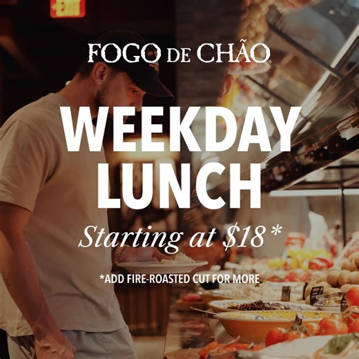 When you see all the seasonal flavors of the Market Table included for Lunch, you may not believe that it is $18*. But trust us, it does. | Fogo de Chão
