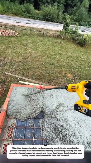 Cordless Concrete Vibrator Trick for Consolidation and Bubble Removal