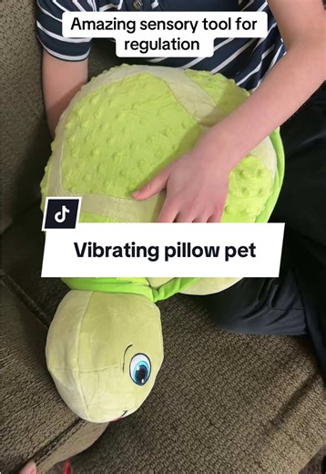 If you’re an autism parent, you know how important it is to have sensory tools that help support regulation during overwhelming moments. This vibrating pillow pet has become a comforting part of our sensory routine. It activates with pressure, so when my child hugs or leans into it, it provides gentle vibration and deep pressure input that feels calming to his body. We keep it nearby for quiet time, transitions, or when his sensory needs are high. It’s soft, simple, and easy for kids to use inde