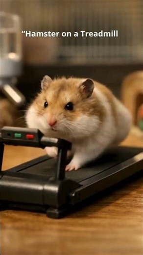 “Hamster on a Treadmill”#ai video #ai animation #animals #shorts