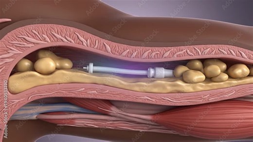 Contraceptive Implant Rod Under Skin of Upper Arm – Scientific 3D Medical Visualization of Hormonal Birth Control