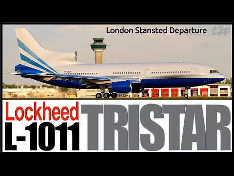 L1011 Lockheed Tristar N388LS London Stansted Airport. Rare, classic L-1011 takeoff