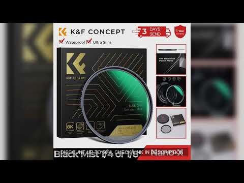 K&F Concept Black Diffusion 1/4 1/8 Camera Lens Mist Filter Kits Multi-layer Coatings for Nano-X Ser