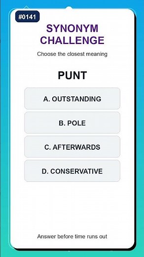 Synonym Quiz #0141 | English Vocabulary Practice