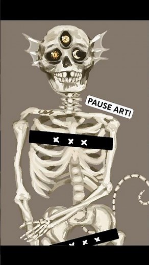‪@LavenderTowne‬’s Pause Challenge! #art #bones #digitalart #drawing #oc #challenge #artchallenge