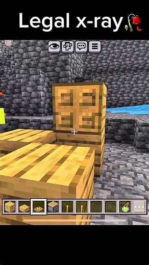 Legal x-ray. In minecraft #minecraftshorts #minecraft #gaming #minecraftpe