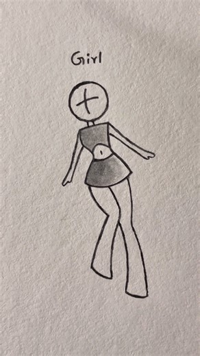 How to draw stickman body simple Tutorial ✨