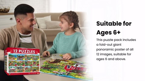 MasterPieces - Jigsaw Puzzle 12-Pack Bundle Set, Artist Gallery Collection Series 2 Landscape and Animal Puzzles, Family Fun for Adults and Kids