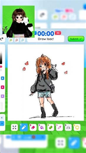 Roblox Girl Character Drawing #roblox #robloxdrawing #art #robloxart #shorts