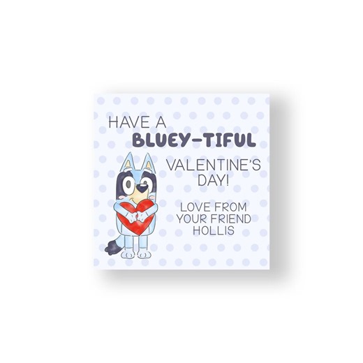 Bluey | Bluey-tiful Valentines Day Card for Kids (digital or Printed) - Etsy