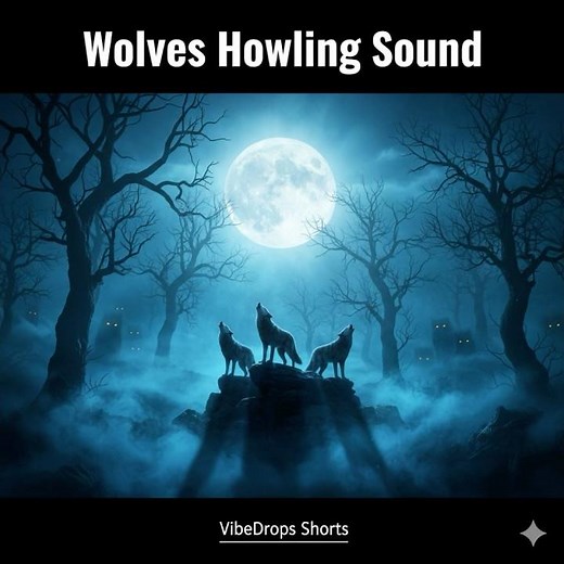 Wolves Howling at Night 🌕 | Scary Forest Ambience Sound