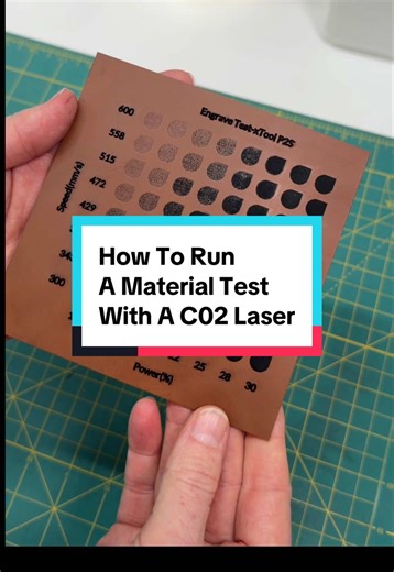 How To Run A Material Test On A CO2 Laser ✨ #laserengraving #co2laser #leatherpatchhats #xtool #tutorials @xTool @LoneStar Adhesive