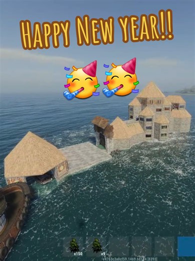 Final Rust post of the year, build this on a sandbank. check it out it got a boatgarage, attackheli garage, berry's farm, large furnaces..... #rust #fyp #fy #tt #yt