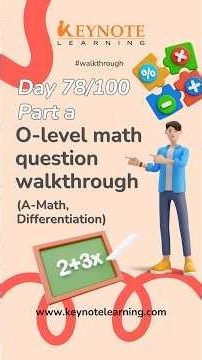 A-Math Differentiation (day 78/100)