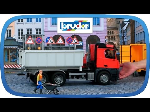 Mercedes-Benz Arocs LKW mit Abrollcontainer -- 03622 -- BRUDER Spielwaren
