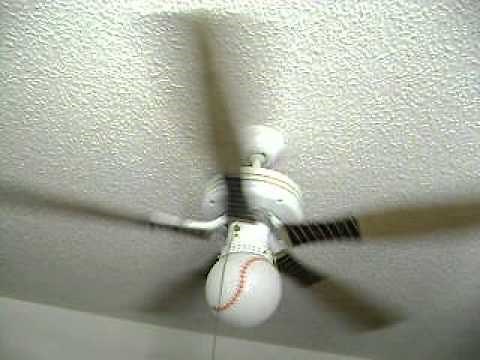 Baseball ceiling fan (with globe)