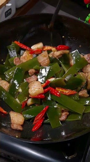 Fried kelp, simple and delicious #cooking #recipe