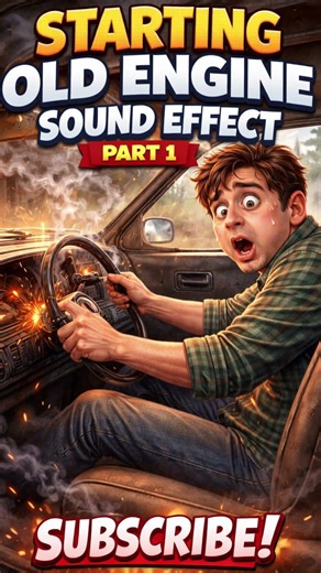 Starting Old Engine Sound Effect | Vintage Car Engine Start SFX (Realistic)