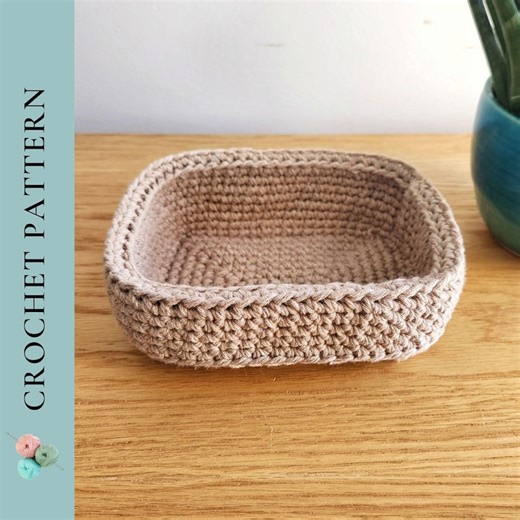 Crochet Pattern & VIDEO Rectangle Basket, Easy Crochet Basket Pattern, PDF Digital Download Pattern - Etsy