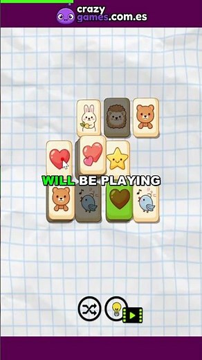 Cartoon Mahjong crazygames.com.es 😱 | Can you win?