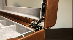 Watch box organizer for men - Leather watch case - Luxury watch box - For large mens wrist watches - Mens jewelry box organizer - Watch case - With mens valet drawer - Watch display case