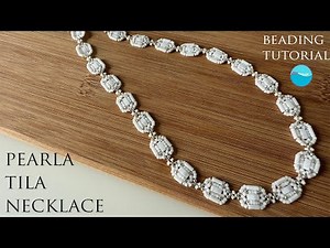 BEADING TUTORIAL: Pearla Tila Necklace, Miyuki beads, Toho seed beads, bugle beads #beadedjewelry