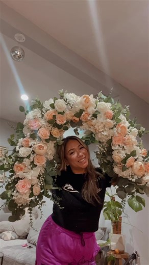 DIY Floral Arch for Bridal Shower Decorations