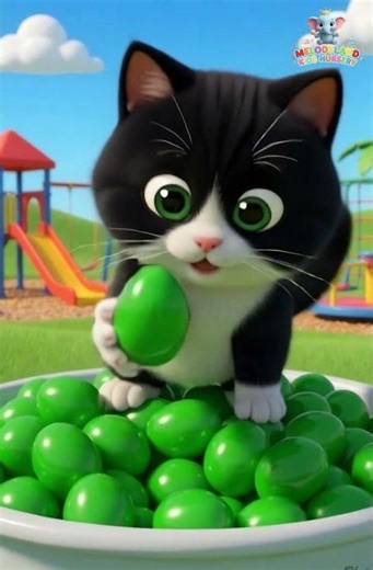 Learns Colors with Cute Cats! 🐱🌈😍 #shorts