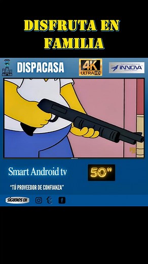 254K views · 7.5K reactions | ¡Disfruta la experiencia! de una SMART ANDROID TV 4K de 50" de INNOVA. La mejor tecnología para ver series y películas. ¡Encuéntralo en DISPACASA tú proveedor de confianza! #smarttv #SmartTV4K #dispacasa #TuProveedorDeConfianza #simpsonsclips | Dispacasa | Facebook