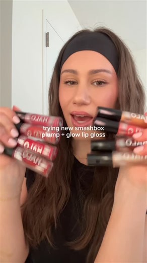 Carly Rivlin on Instagram: "Trying the new @smashboxcosmetics halo plump + glow lip glosses!! #lipgloss #lips #lipplumper #smashbox #sbxambassador #smashboxpartner"