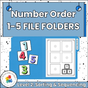 Number Order 1-5 | Sorting & Sequencing File Folders (Level 2) | Set of 12