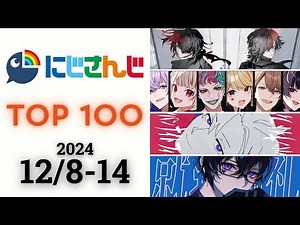 【2024/12/8-14】にじさんじ 歌ってみた&オリジナルソング 週間再生数ランキング TOP 100 + 新曲
