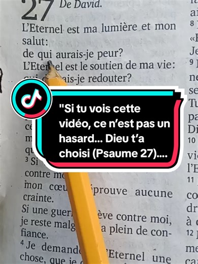 Cette parole va changer ta journée… ne l’ignore pas (Psaume 27)#Psaume27 #Amen #DieuTeParle #Foi #MessageFort