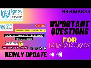 MMPC -017 MOST IMPORTANT QUESTION | IGNOU MBA |GYAN GATE