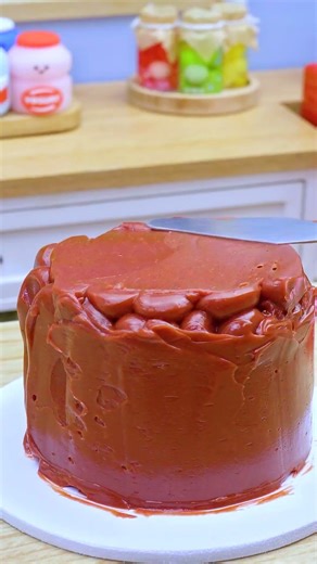 Mini Chocolate Cake Recipe🍫 Colorful & Relaxing Cake ASMR #shorts