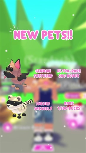 New Pets Coming to Adopt Me This Friday!