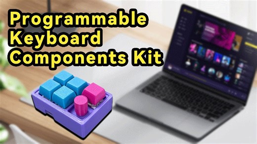 3D打印可编程键盘组件DIY创意模型套件