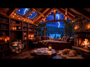 The Best Thunderstorm Sleep Sounds: 10 Hours Fireplace & Rain ASMR 💤🔥