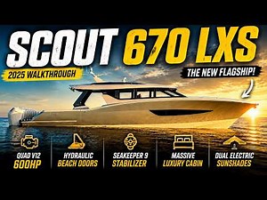 2025 Scout 670 LXS Walkthrough | The Ultimate 67FT Luxury Center Console Yacht