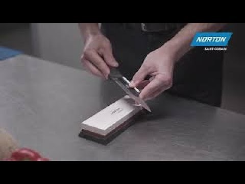 Comment utiliser le guide d'affûtage Norton en céramique pour couteau sur une pierre à aiguiser ?