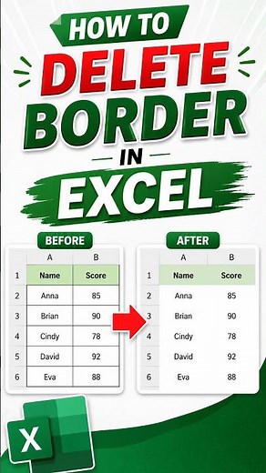 How to delete border in Excel #shorts #viral #tips