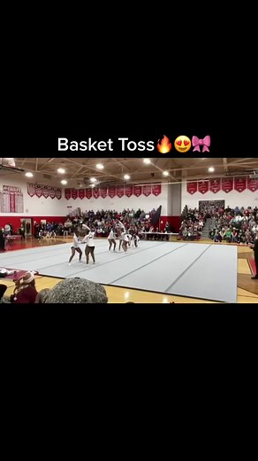Basket Toss✅ #fyp #rougecheer #mhsaa #cheerleading #riverrougehighschool