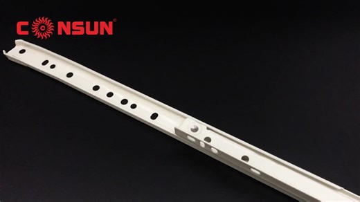 FGV Coating Bottom Mounting Drawer Rail Telescopic Full Extension  Ball Bearing Self Closing Slide DS001