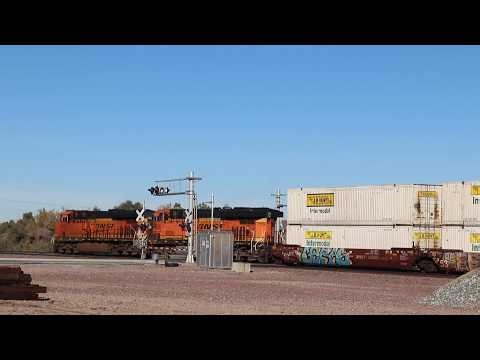 Compilation 234 BNSF Manifest Auto Rack Double Stack Trains Cajon and Needles Sub