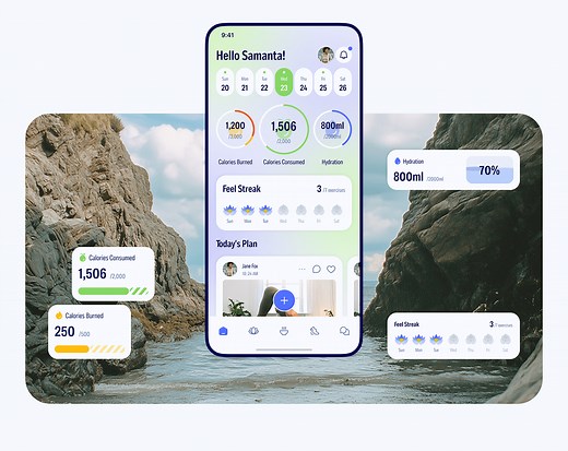 Satiate | Mobile App UI/UX for Smart Nutrition Tracking