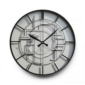 Industrial Geometric Wall Clock: Modern Concrete Texture, Silent Acrylic Clock - Etsy