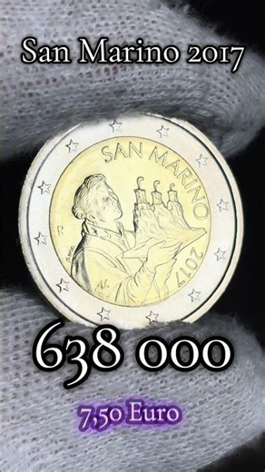 San Marino 🇸🇲, 2 Euro San Marino circulating coin Saint Marinus 2017. #rare #coin #money #euro